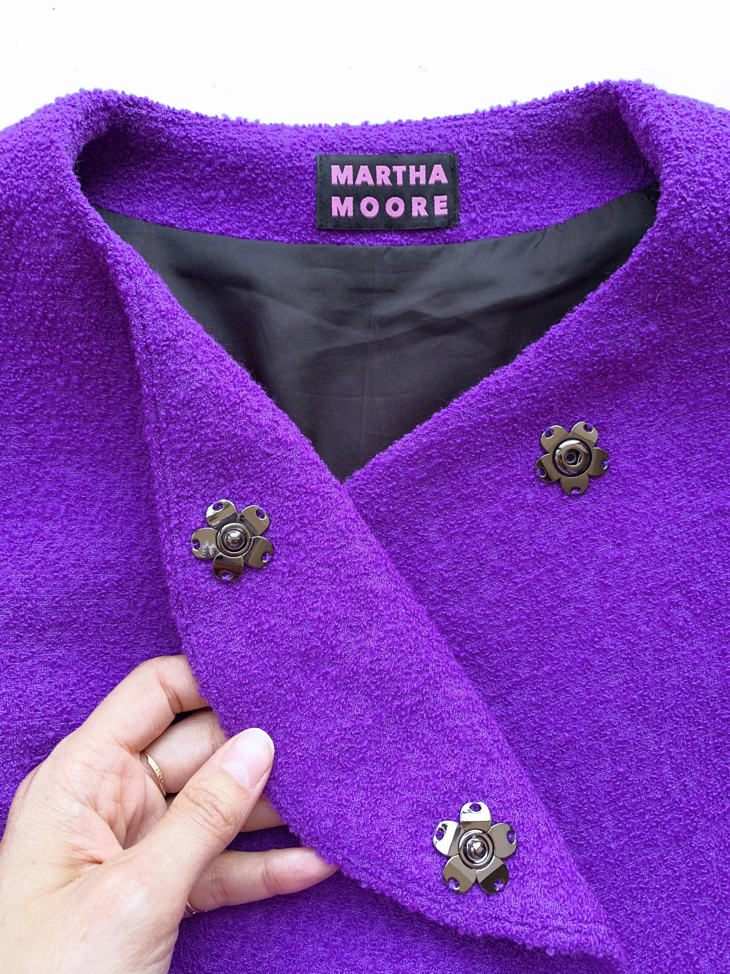 ULTRAVIOLET WOOL BOUCLE BURDA STYLE MAGAZINE ASYMMETRICAL